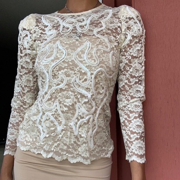 Vintage lace blouse - Picture 1 of 4